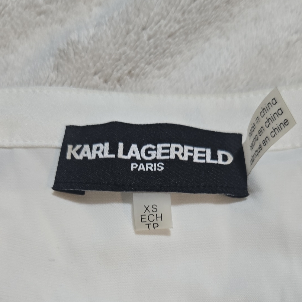 Karl Lagerfeld Classic White Top